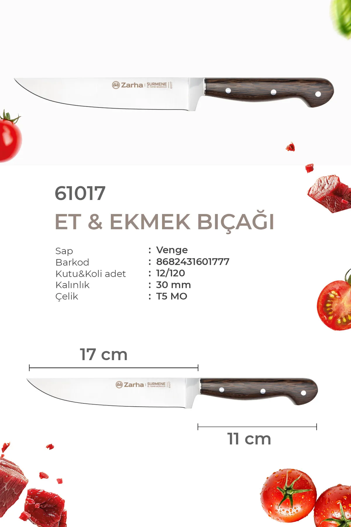 SÜRKARBİSA Zarha Et ve Ekmek Bıçağı 2