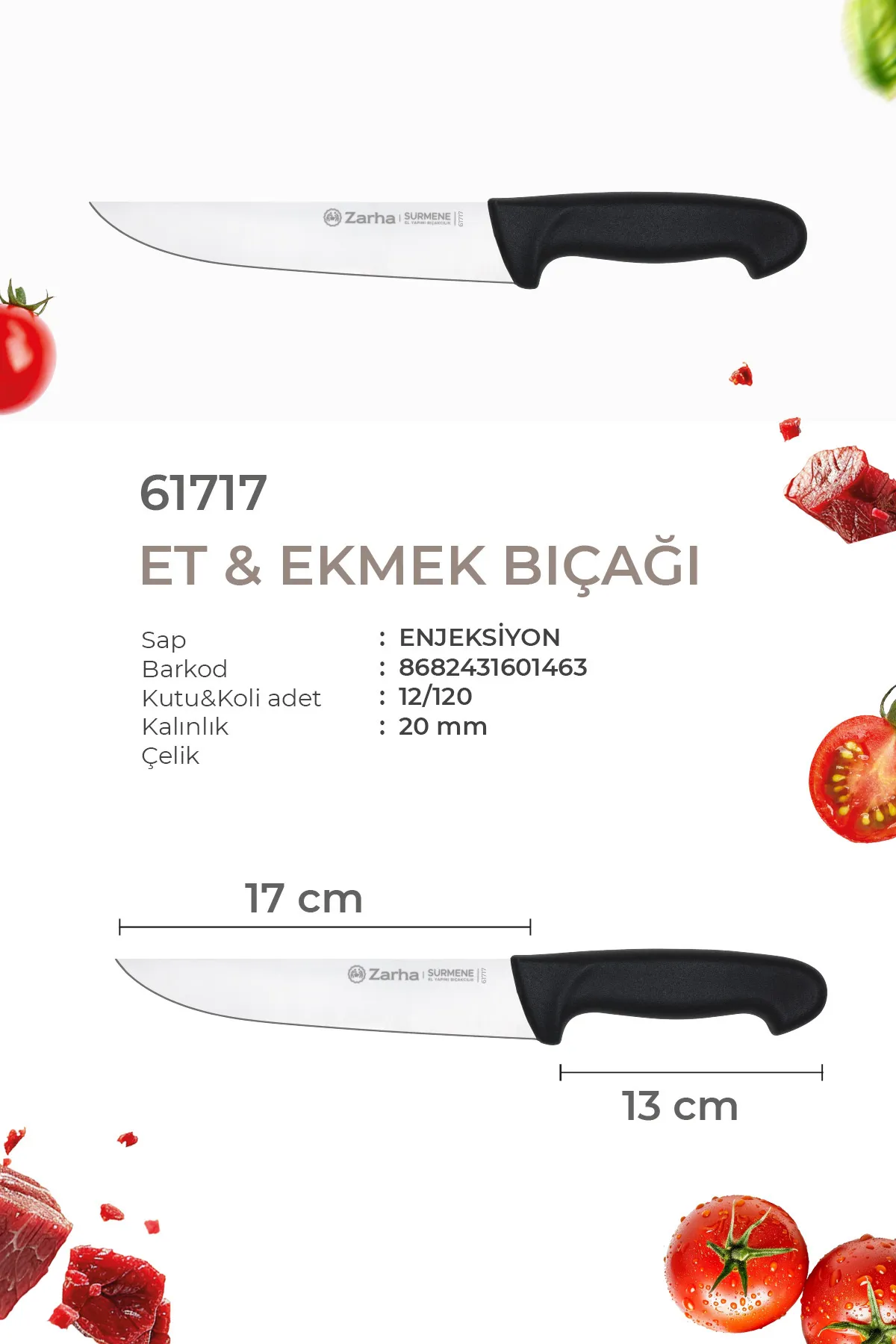 SÜRKARBİSA Zarha Et ve Ekmek Bıçağı 2