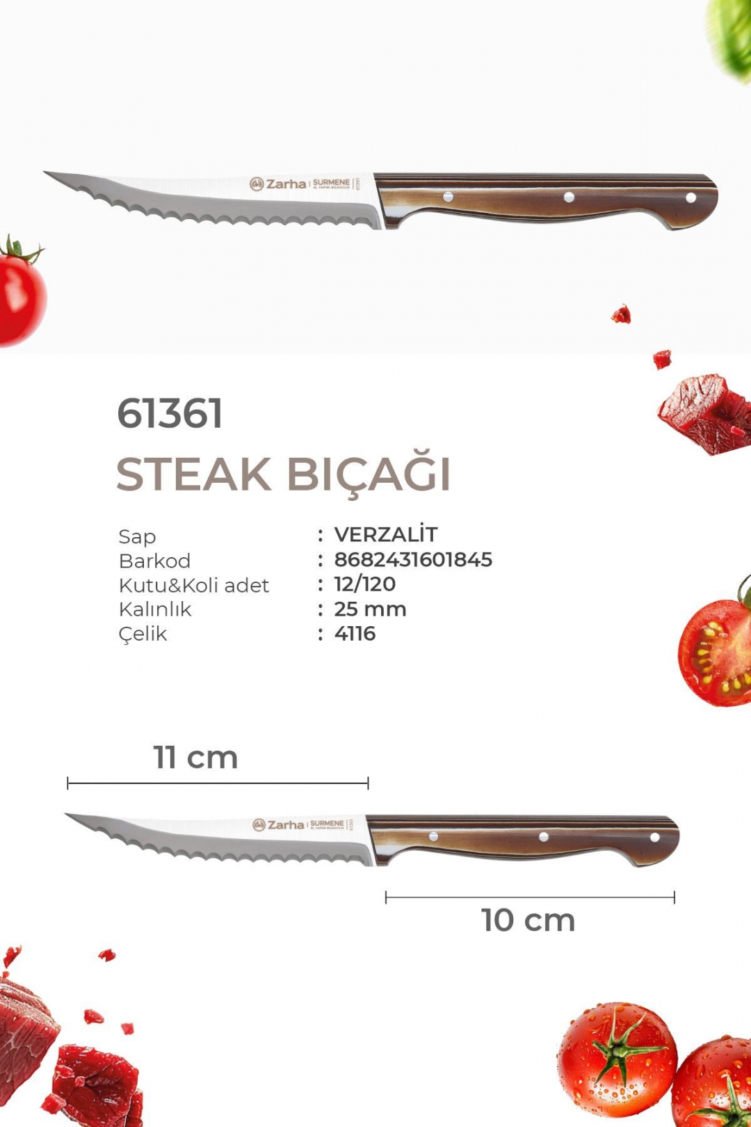 SÜRKARBİSA Zarha Steak Bıçağı 2
