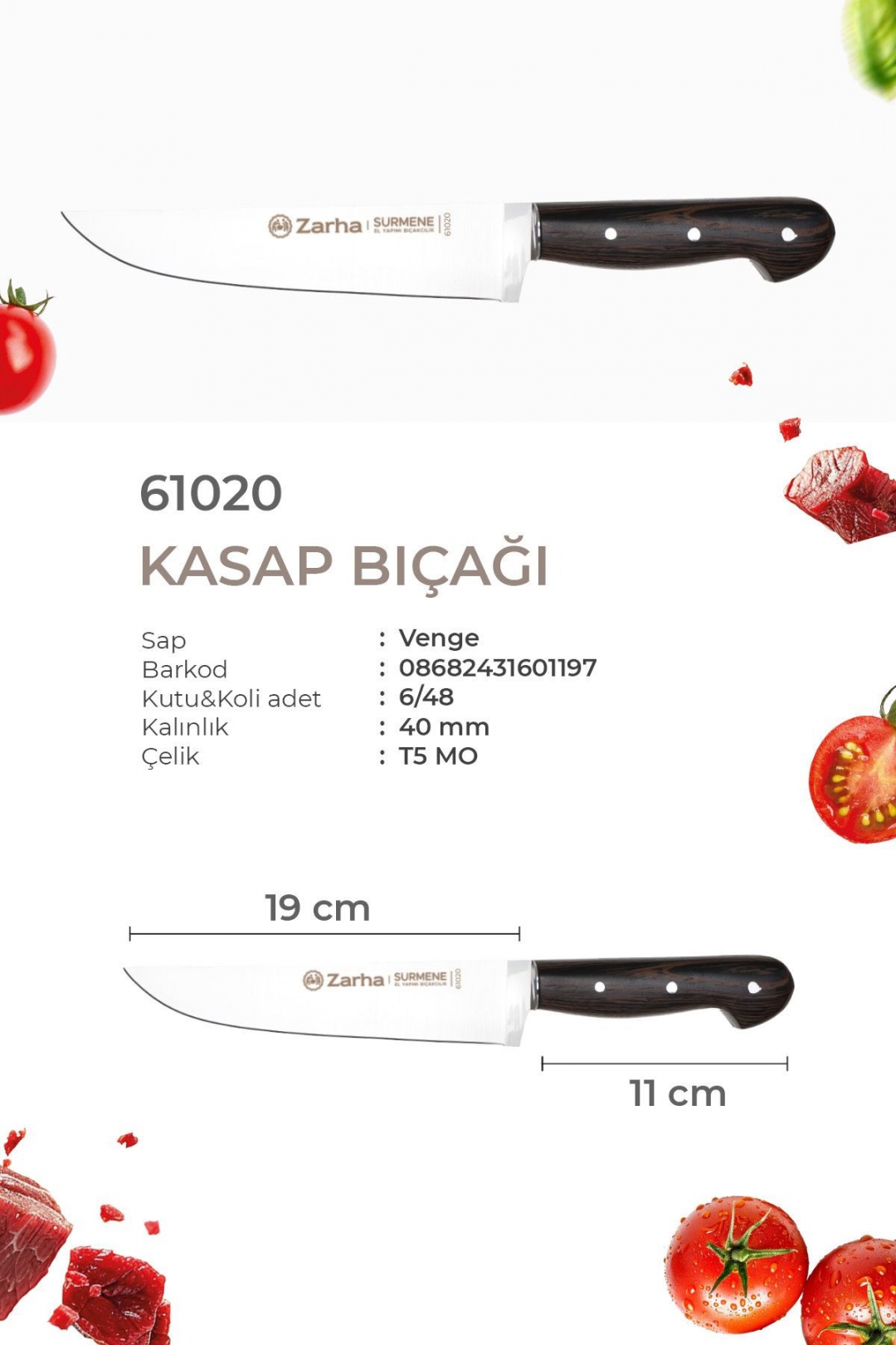 SÜRKARBİSA Zarha Kasap Bıçağı 2