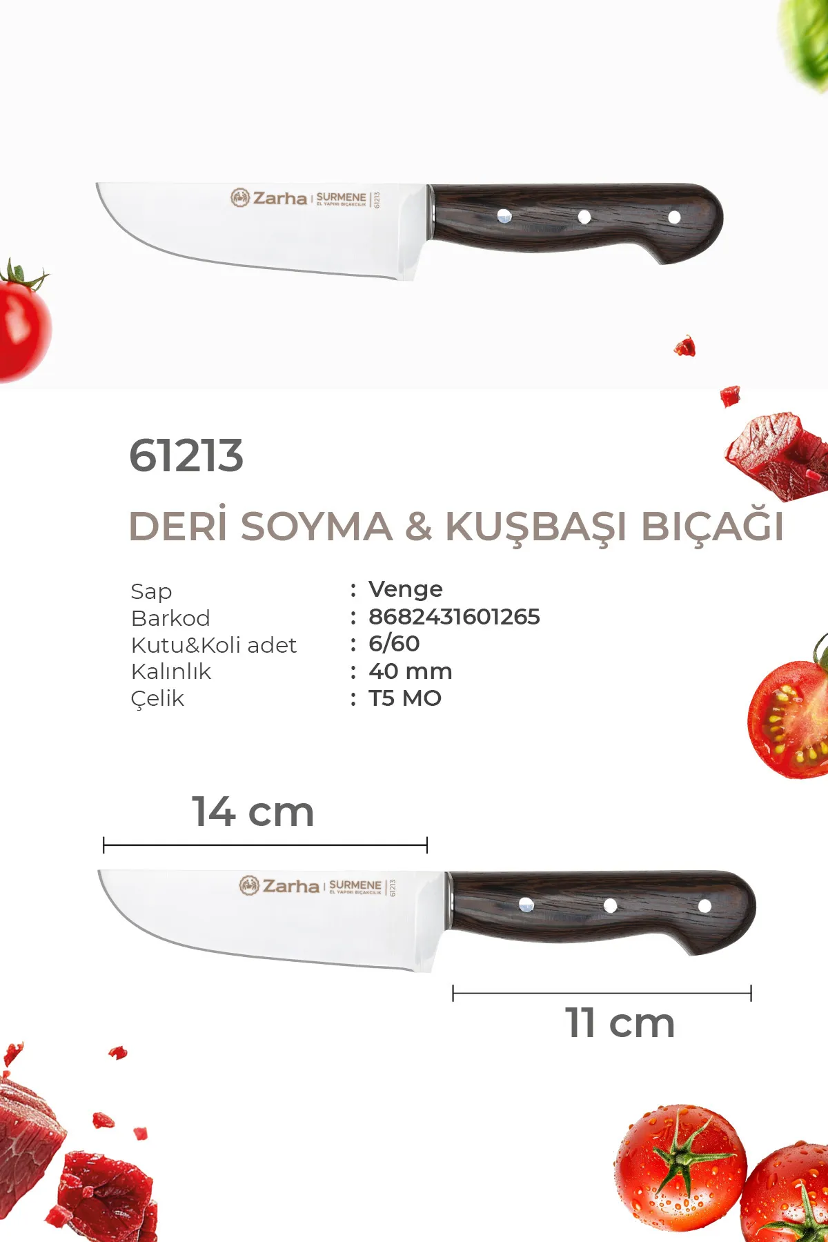 SÜRKARBİSA Zarha Sıyırma ve Saplama Bıçağı 2
