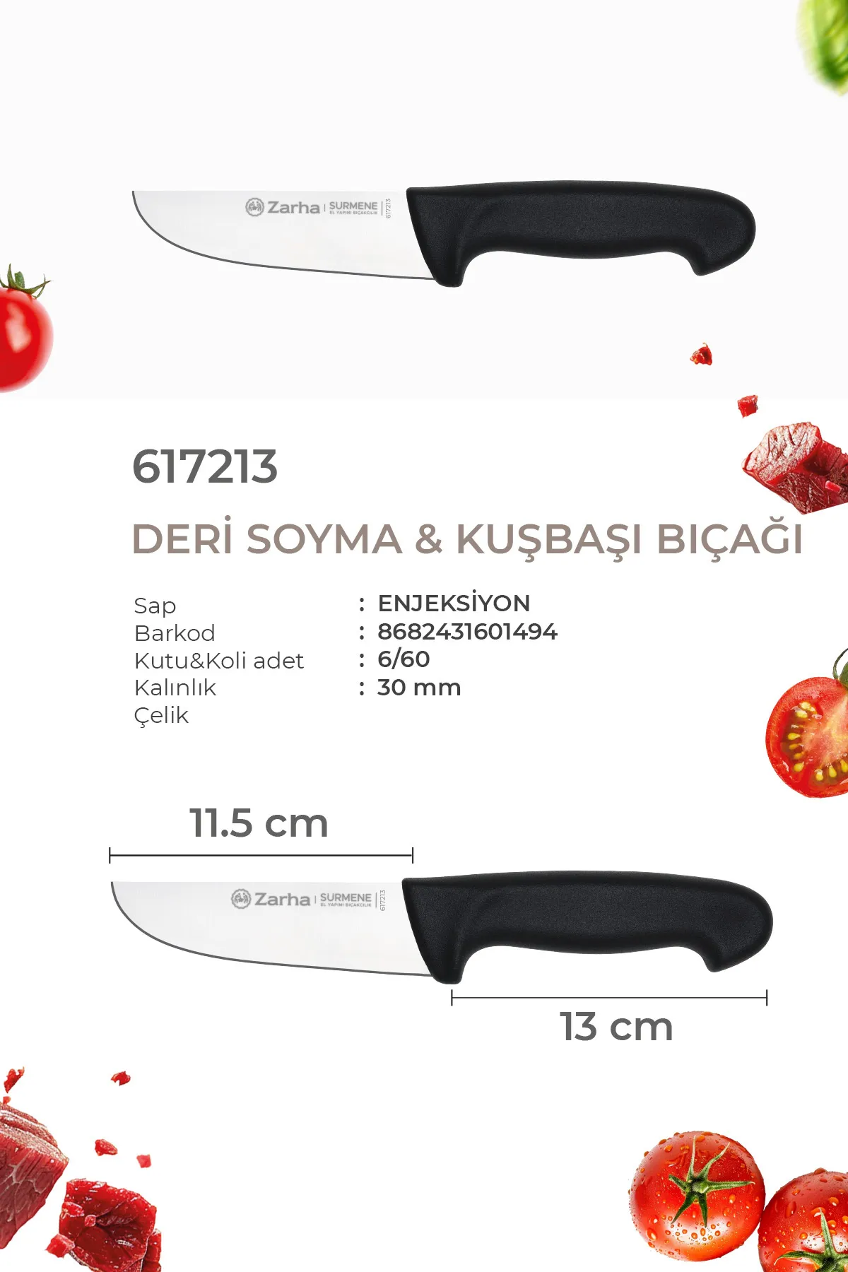 SÜRKARBİSA Zarha Deri Soyma ve Kuşbaşı Bıçağı 2