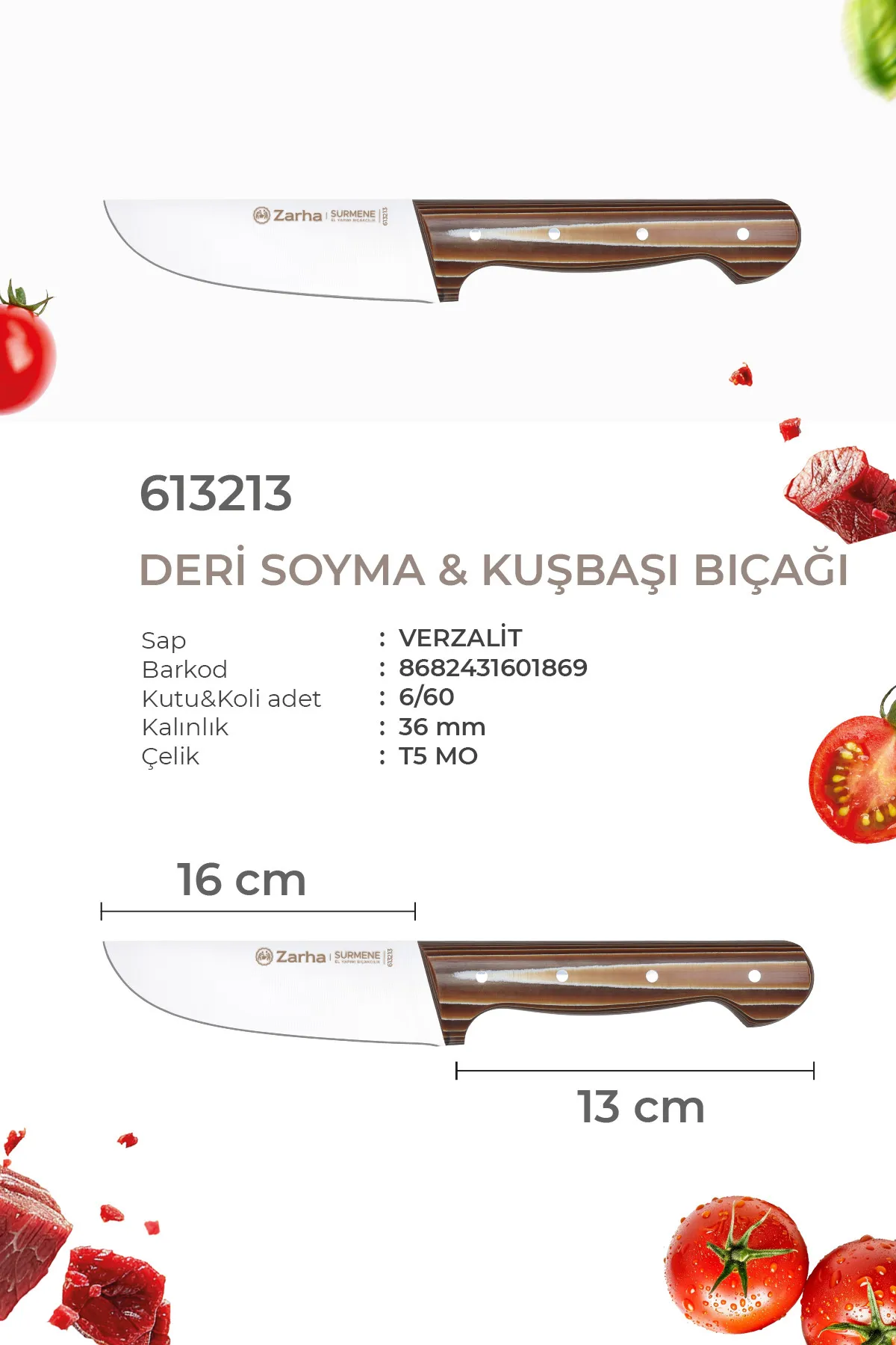 SÜRKARBİSA Zarha Deri Soyma ve Kuşbaşı Bıçağı 2
