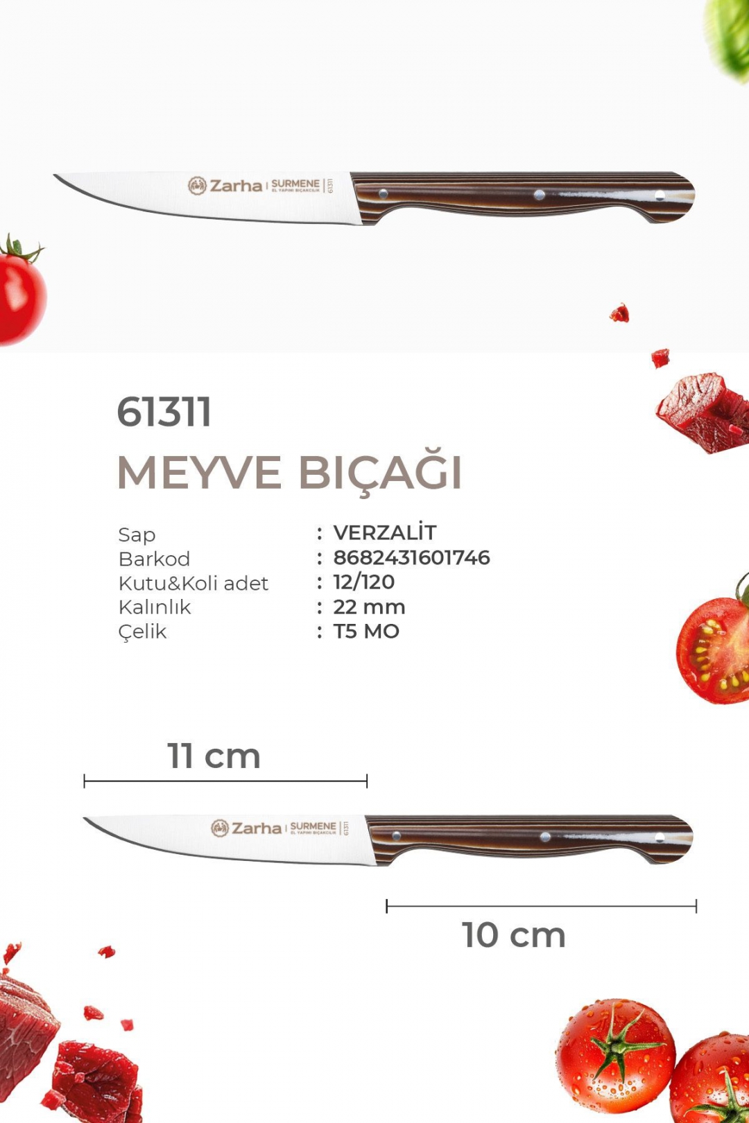 SÜRKARBİSA Zarha Meyve Bıçağı 2